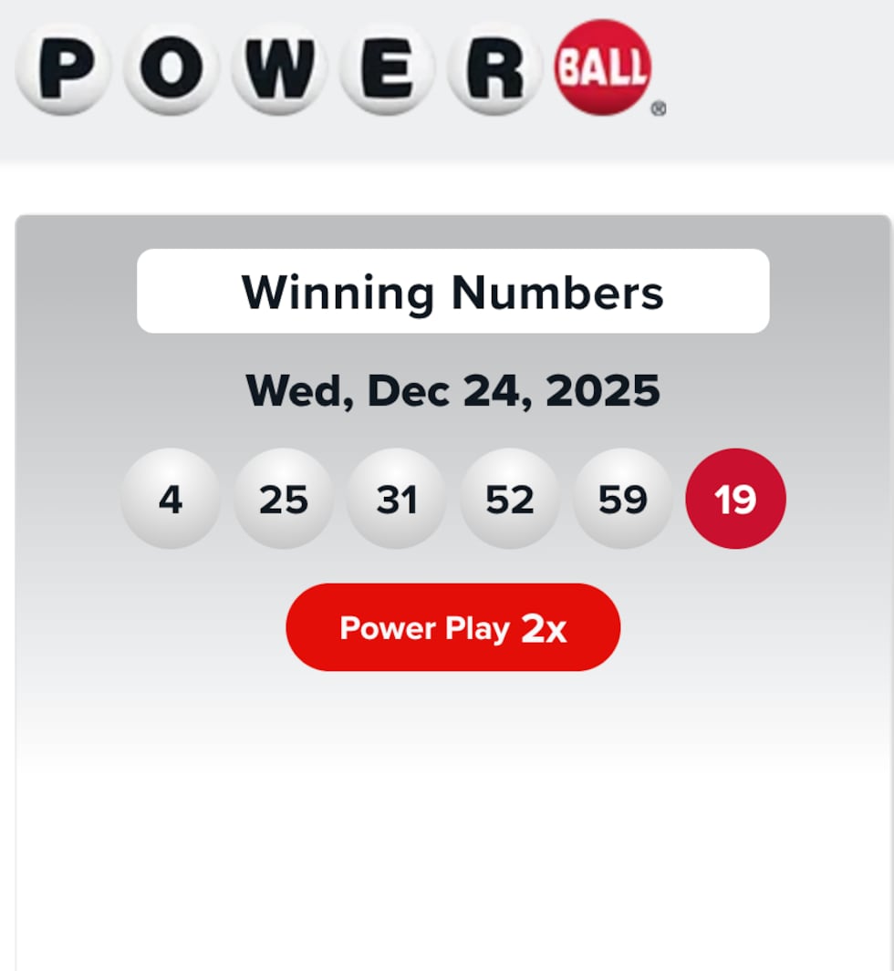 Powerball: números ganadores del sorteo del miércoles 24 de diciembre