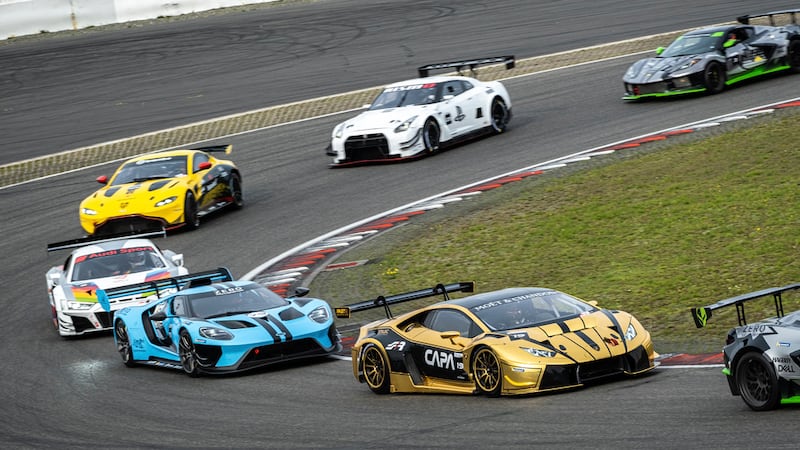 En esta imagen proporcionada por Sony Pictures, una escena de  "Gran Turismo". (Gordon...
