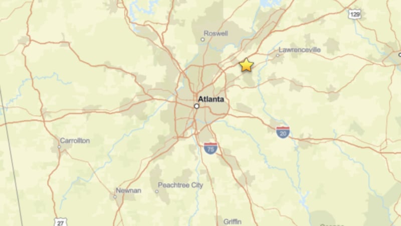 Un leve sismo tuvo lugar en Gwinnett.