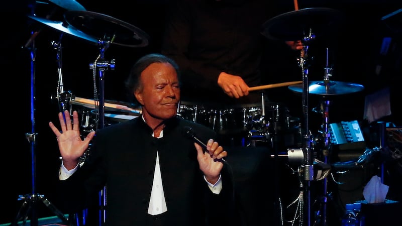 Spain's singer Julio Iglesias performs at the National Auditorium in Mexico City, Wednesday,...