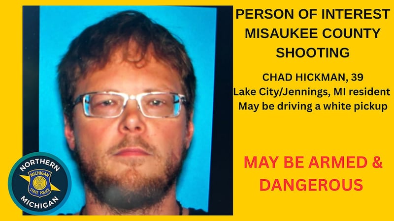 Este cartel sin fecha, proporcionado por la Policía Estatal de Michigan, muestra a Chad...
