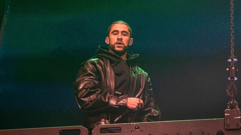 Bad Bunny se presenta en el Festival de Música y Artes de Coachella en el Empire Polo Club el...