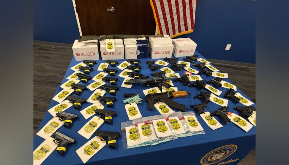 Seized guns