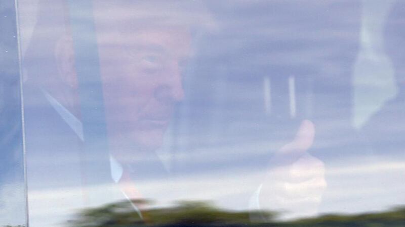 El expresidente Donald Trump llegó este martes a la corte federal en Miami.