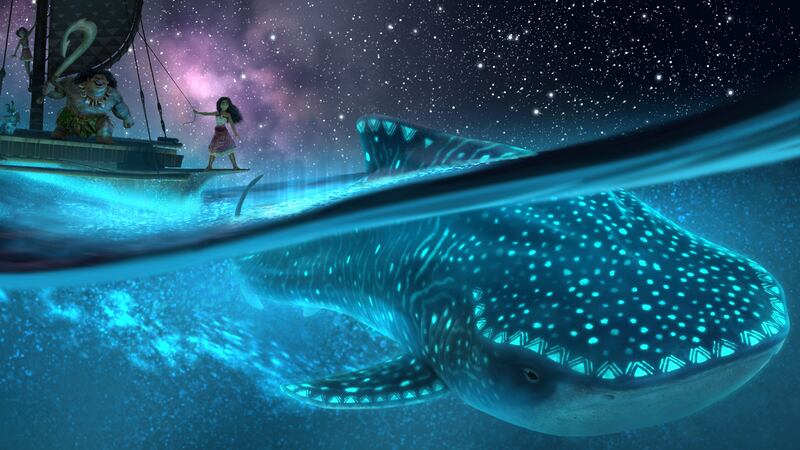 Esta imagen difundida por Walt Disney Animation Studios muestra una escena de "Moana 2", que...