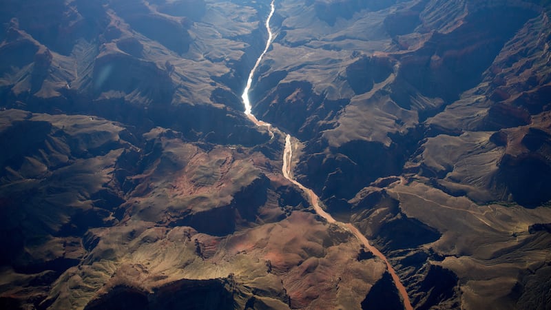 El sitio de las inundaciones en el Gran Cañón en Arizona el 31 de agosto del 2026. (AP...