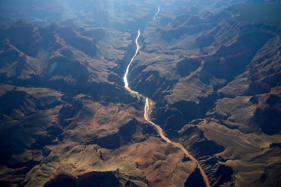 El sitio de las inundaciones en el Gran Cañón en Arizona el 31 de agosto del 2026. (AP...
