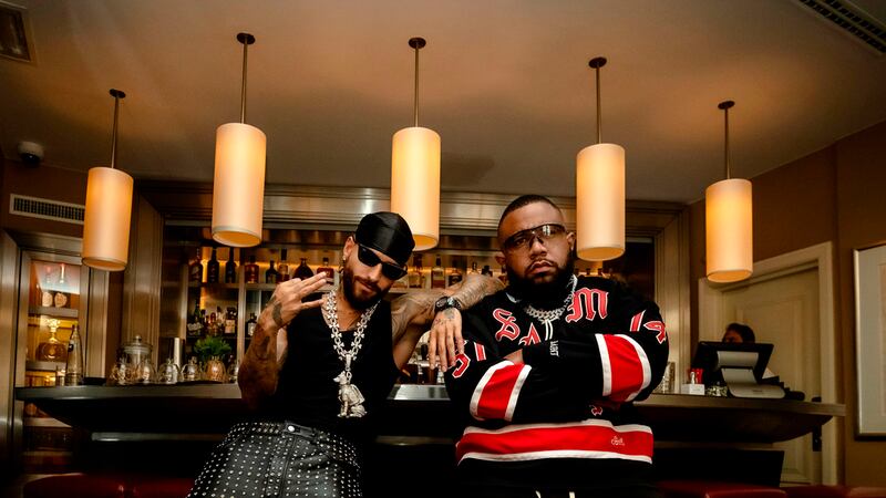 En esta imagen proporcionada por Ultra Records "Parcera" de Gordo y Maluma. (Ultra Records vía...