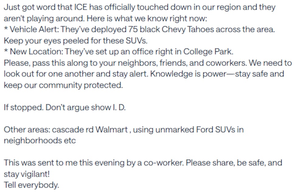 Rumores sobre actividad de ICE en el área metropolitana de Atlanta: la alcaldesa de College...