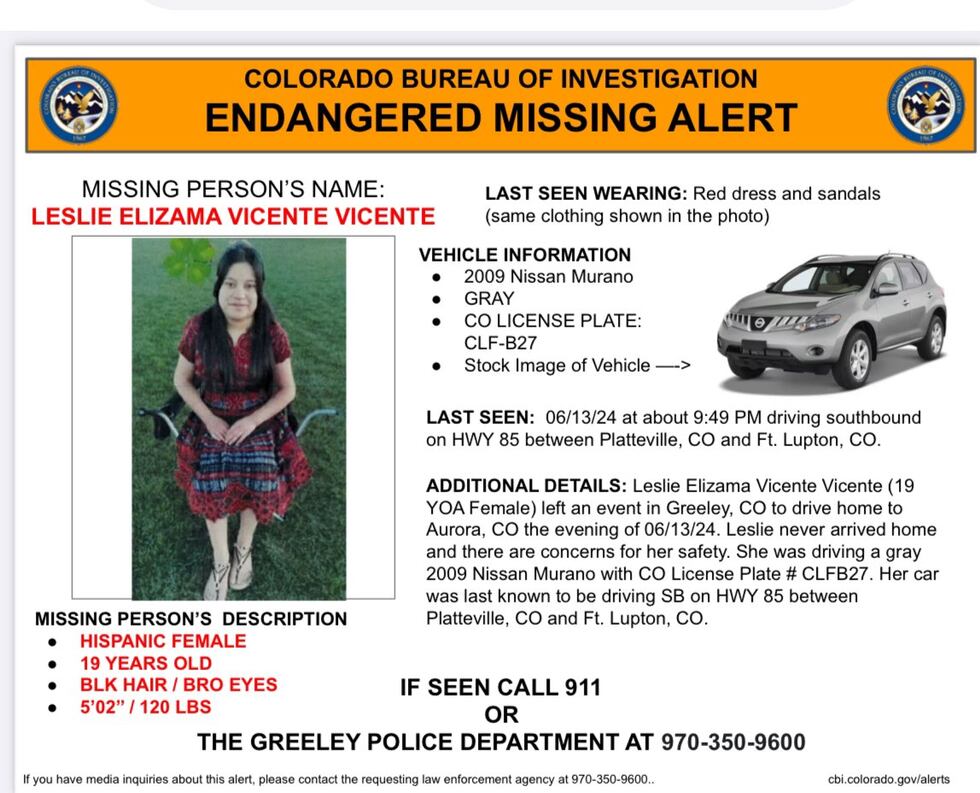 Adolescente guatemalteca desaparecida en Colorado