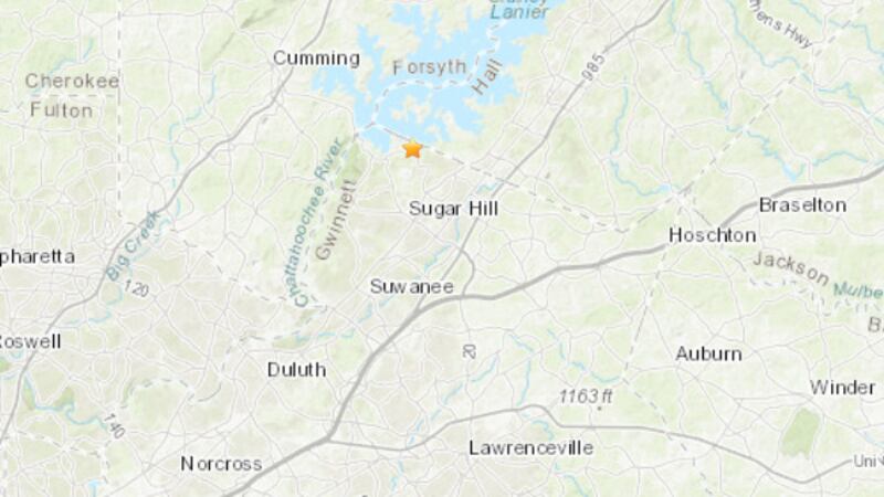 Otro sismo se registró en el área del lago Lanier.