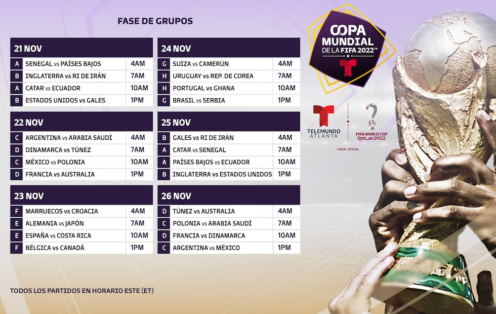 Calendario del Mundial