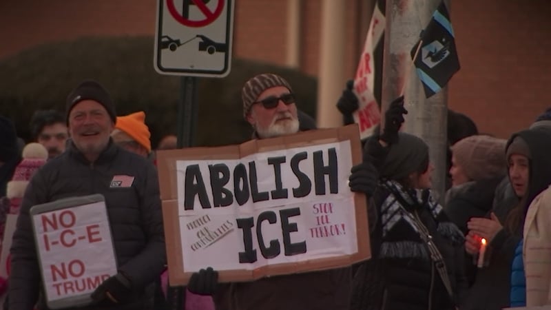 Hundreds in Kirkwood, Midtown rally in the cold in anti-ICE protests.