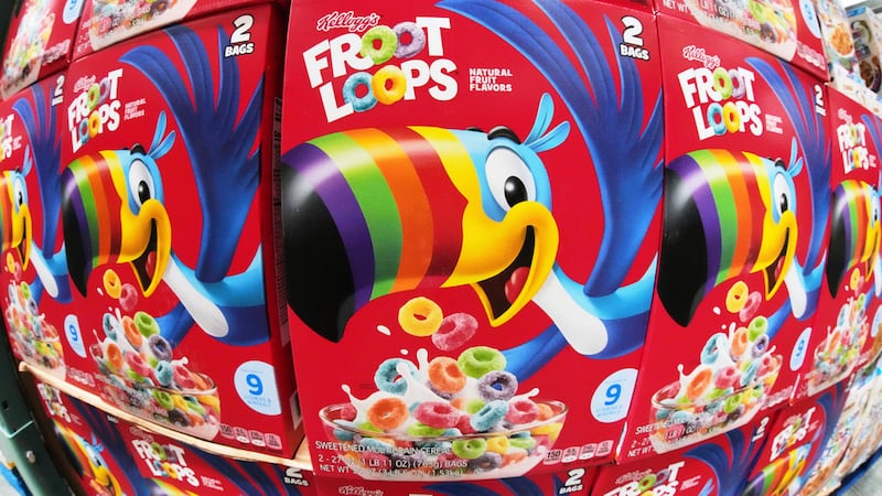 Productos Kellogg en un supermercado en Pittsburgh, el 14 de julio del 2025. (AP foto/Gene J....