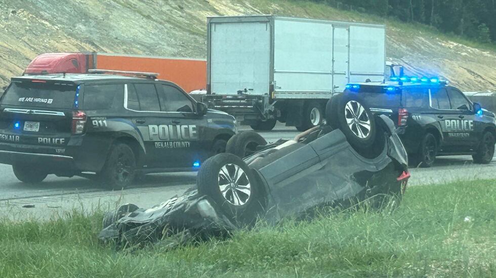 La persecución acabó en un accidente en la I-285.