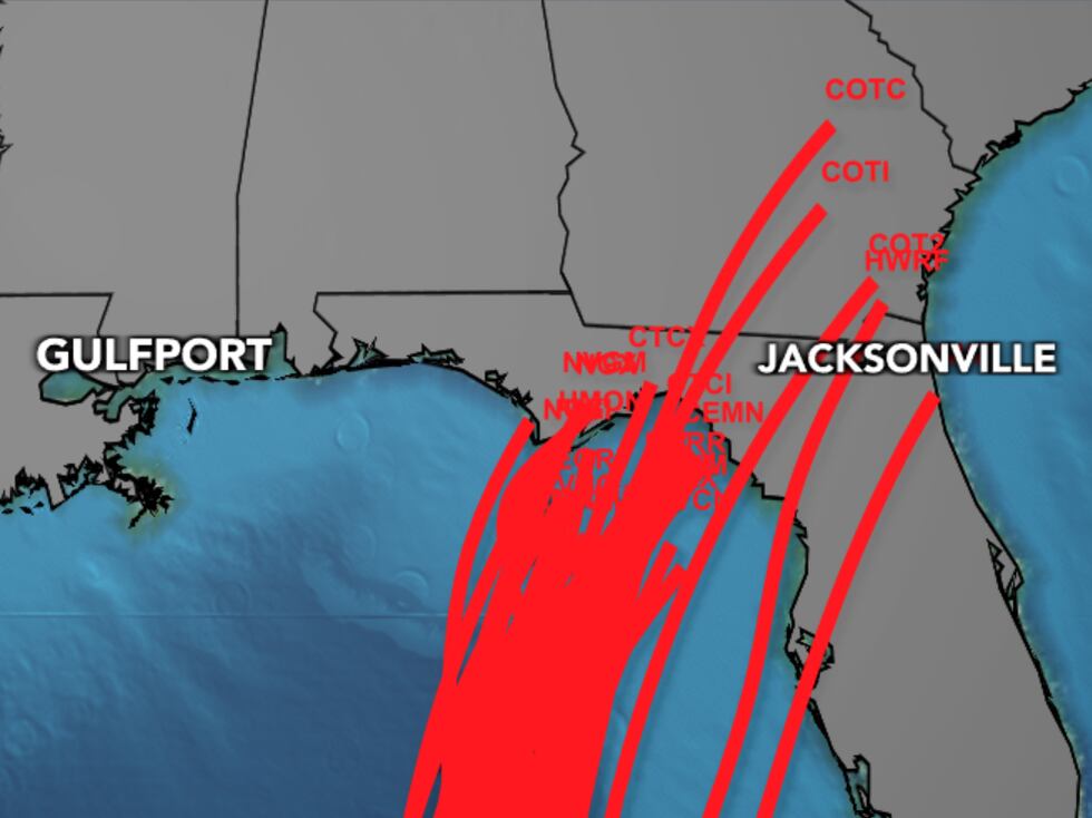 Spaghetti Plots for Tropical Storm Idalia