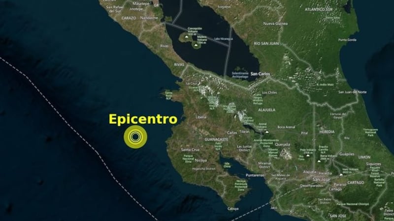 Reportan fuerte sismo en Costa Rica.
