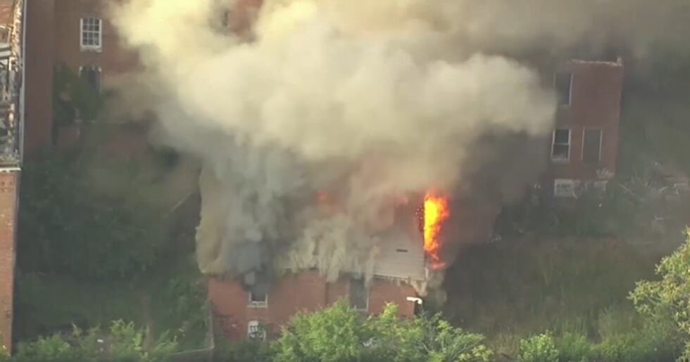 Large fire by Morris Brown College