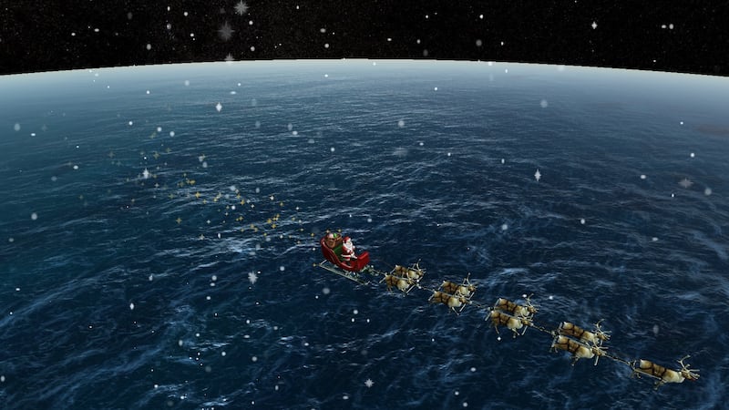 LIVE NORAD SANTA TRACKER: Santa Claus delivering gifts to children around the world