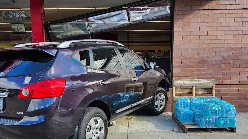 A car accidentally ran into a Lilburn QuikTrip on Tuesday.