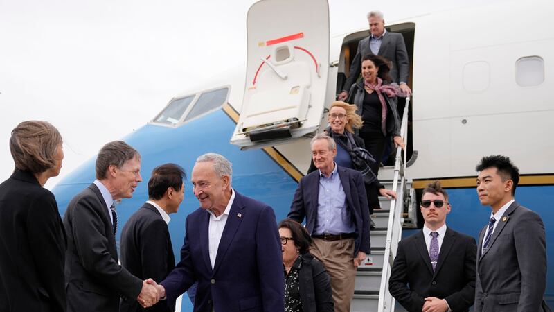 El líder de la mayoría en el Senado de Estados Unidos, el demócrata Chuck Schumer, de Nueva...