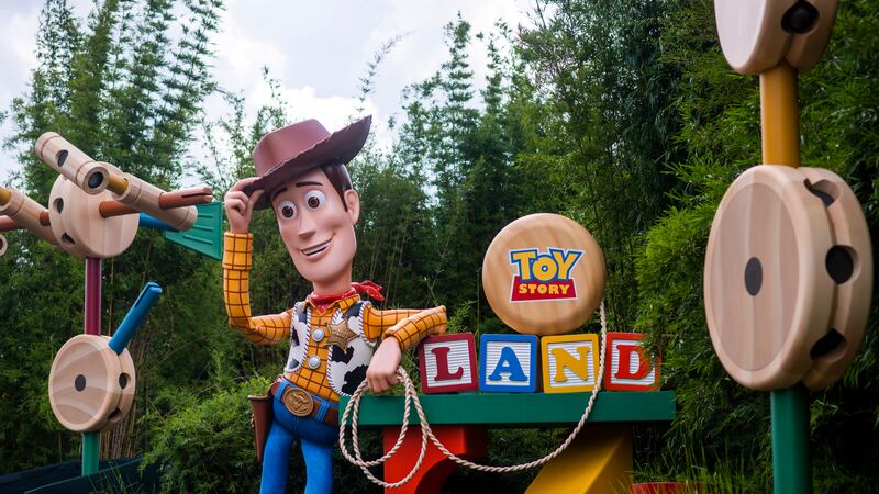 Entrada de Toy Story Land en Hollywood Studios de Walt Disney World Resort, el parque temático...