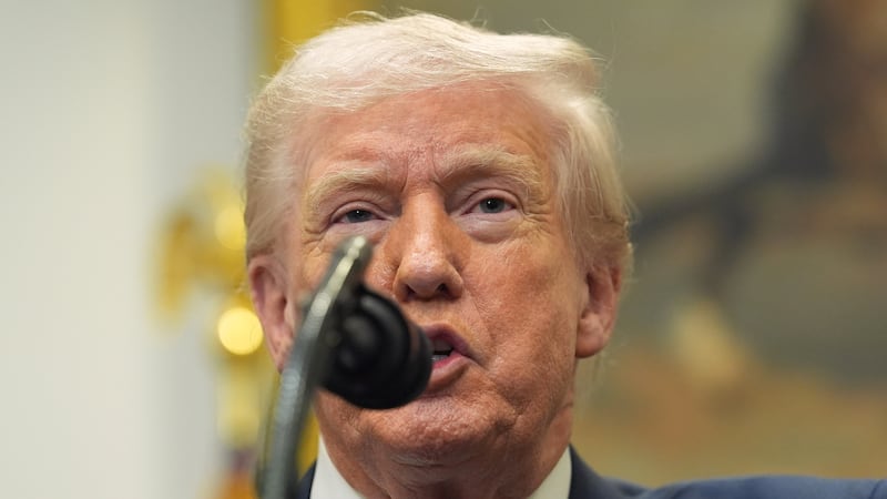 President Donald Trump speaks during an event with Environmental Protection Agency director...