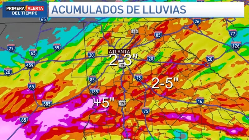 Acumulados de lluvia.