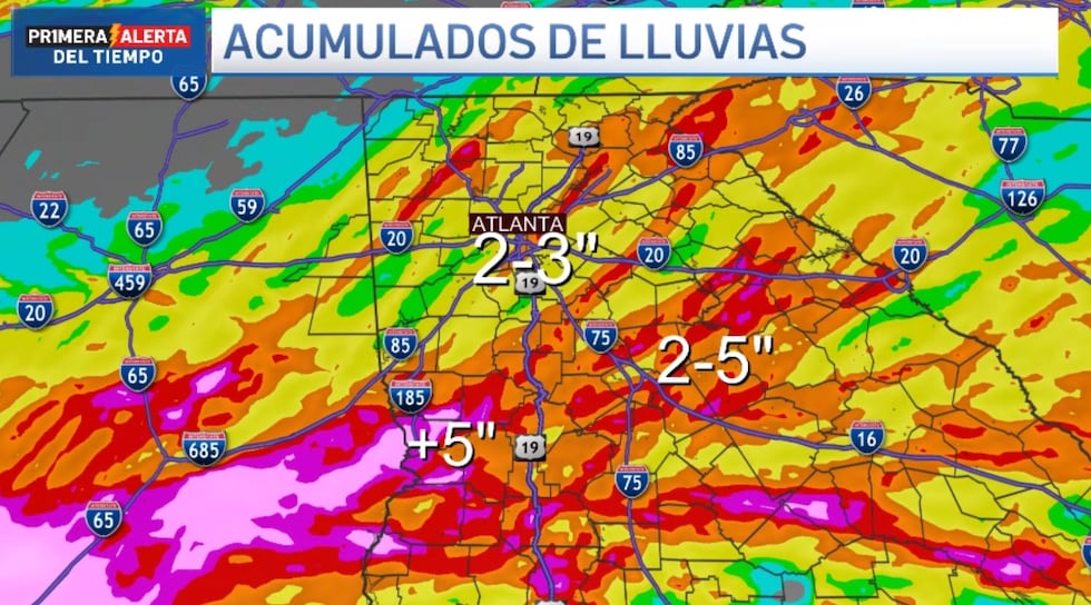 Acumulados de lluvia.
