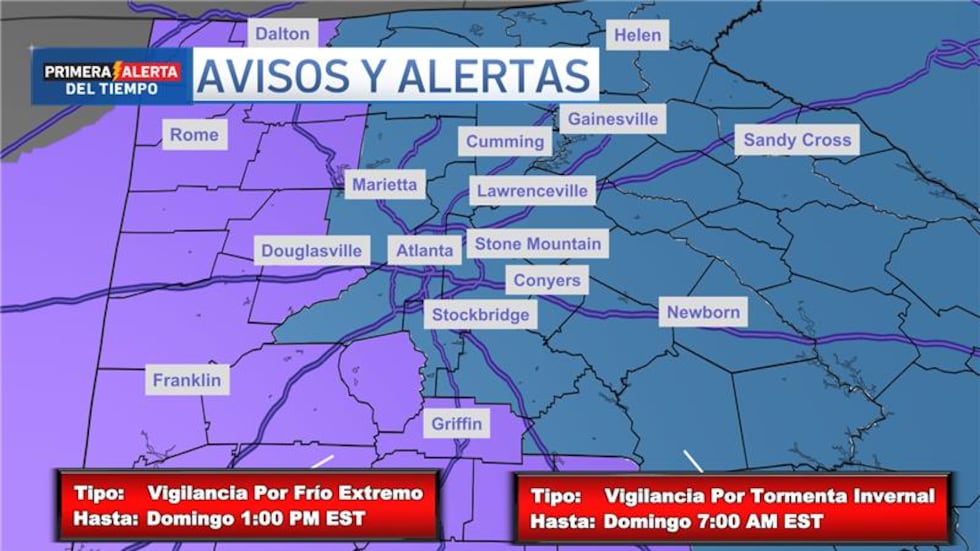Avisos y alertas para Georgia.