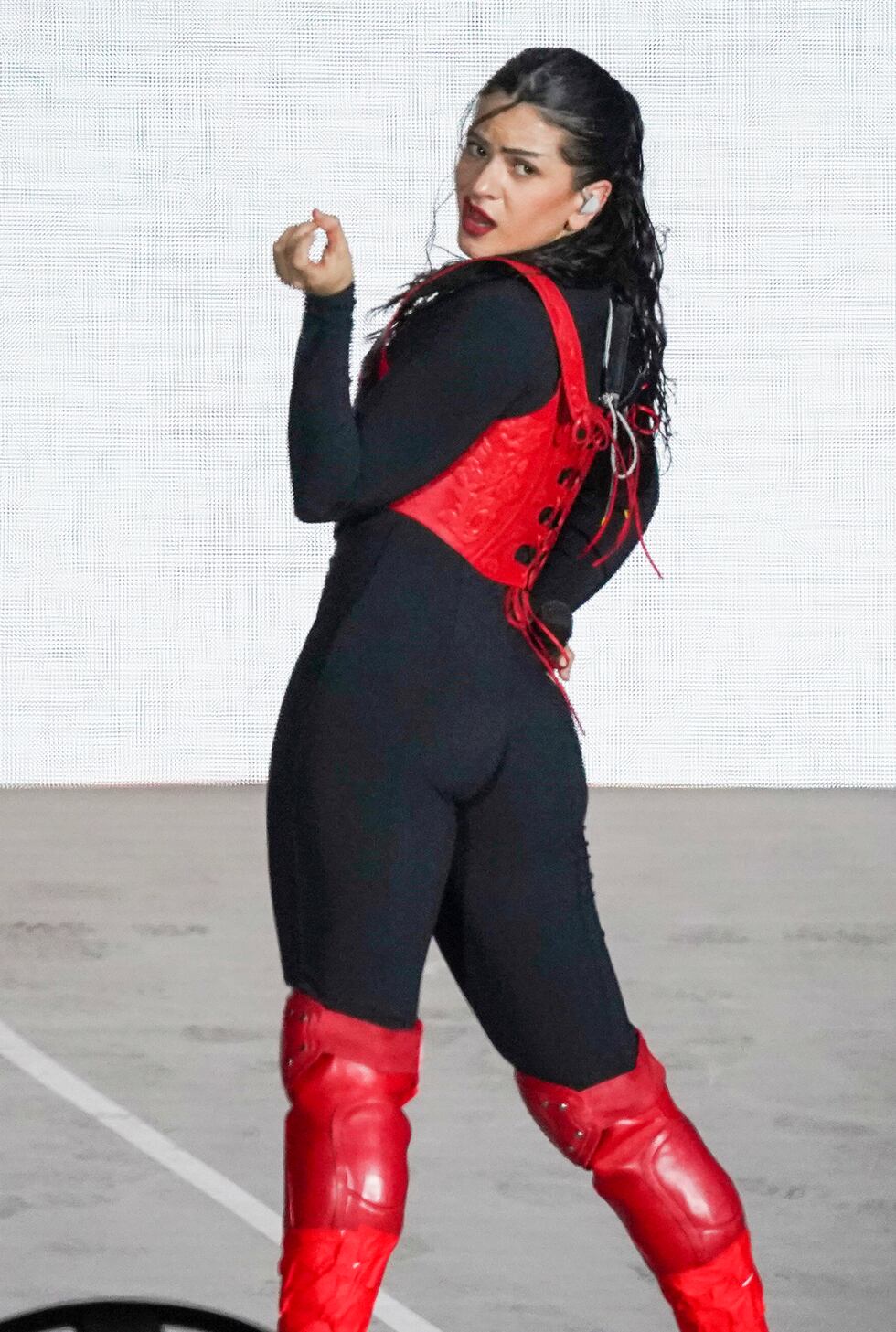 La cantautora española Rosalía durante el concierto gratuito de su Motomami World Tour en el...