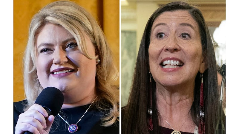 ARCHIVO – En esta combinación de imágenes aparecen la representante republicana de Florida Kat...