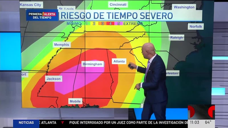 PRIMERA ALERTA DEL TIEMPO: Severas tormentas y posibles tornados amenazan Georgia