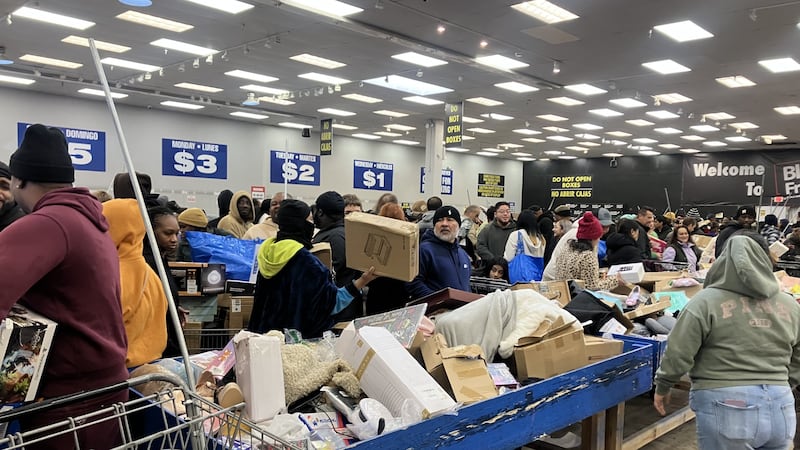 Shoppers flood the Black Friday Deals store in Marietta.
