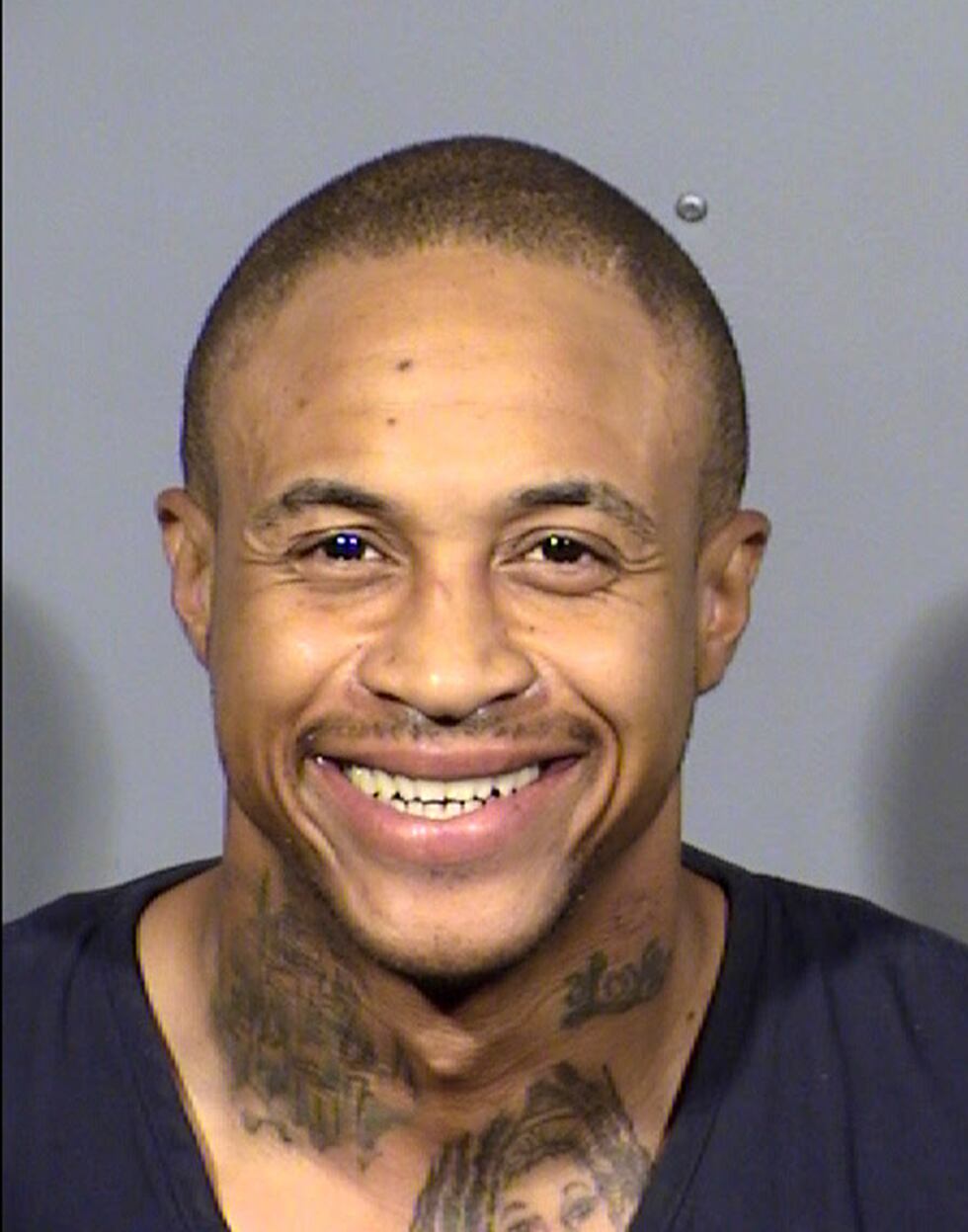 Orlando Brown durante uno de sus arrestos previos. Foto archivo: Las Vegas Metropolitan Police...