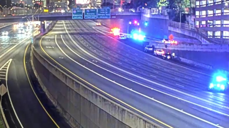 pedestrian hit on Downtown Connector in Atlanta