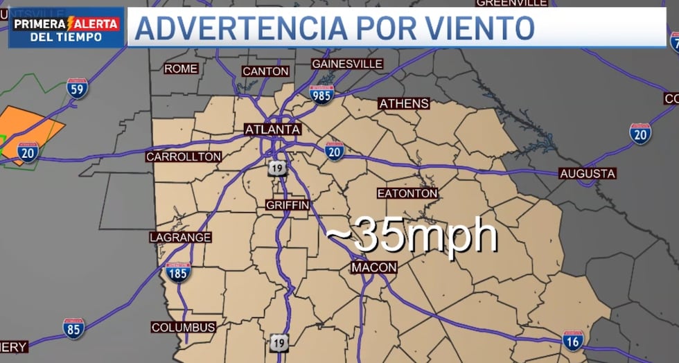 Advertencia por viento.