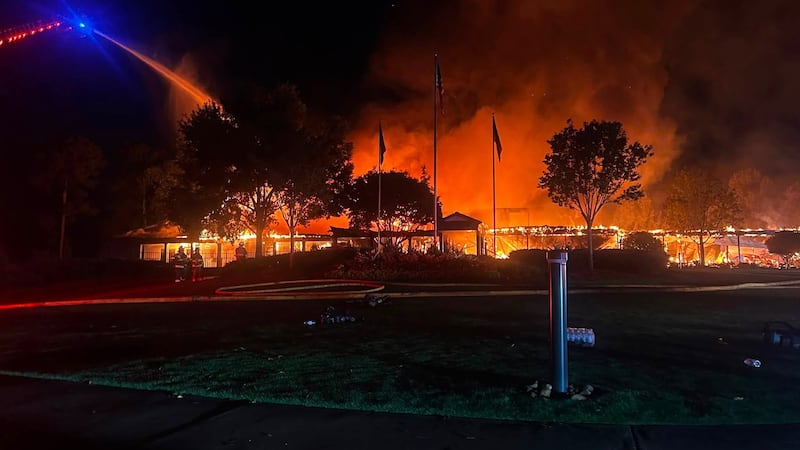 Fire around Lake Oconee