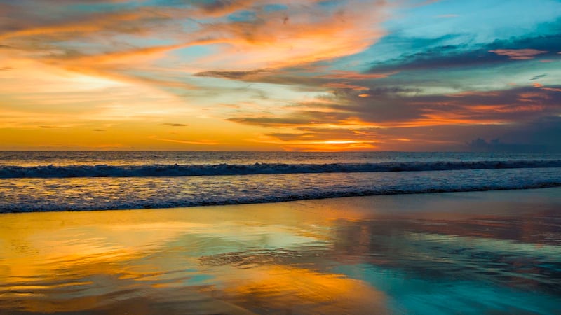 The sun is setting directly east and west today for the Autumnal Equinox.