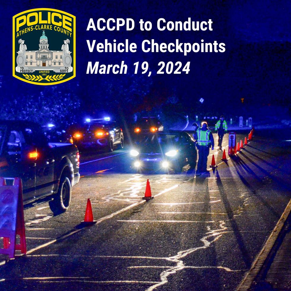 La policía de Athens llevará a cabo un retén la próxima semana.