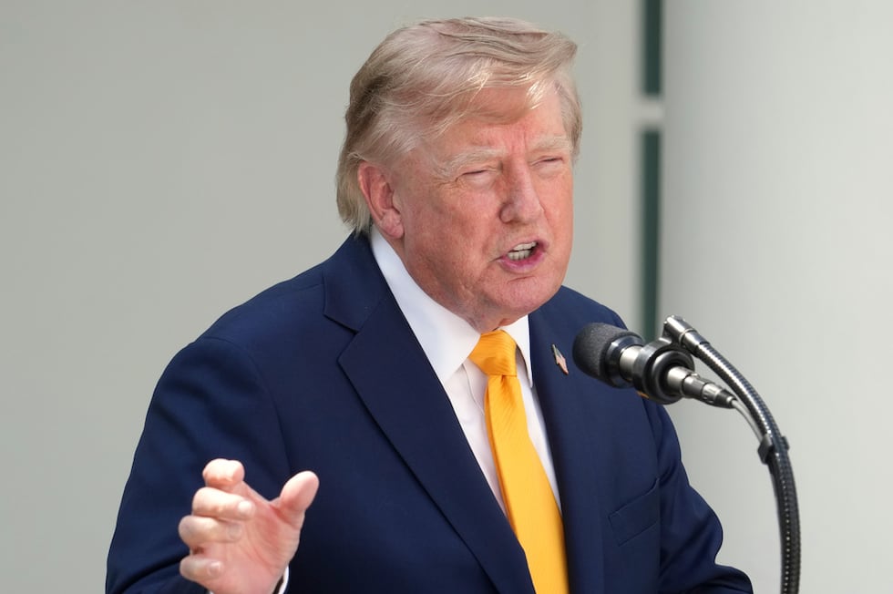 El presidente de Estados Unidos, Donald Trump, interviene en un acto de inicio del curso...
