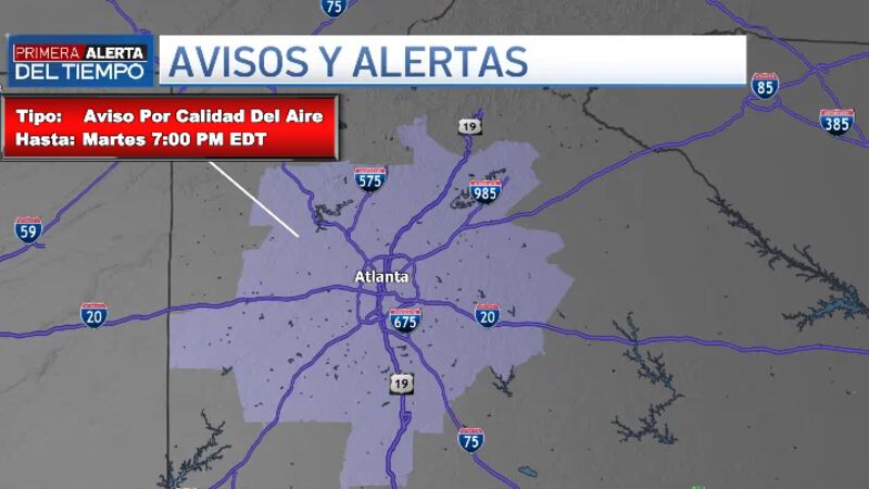 Aviso por mala calidad del aire