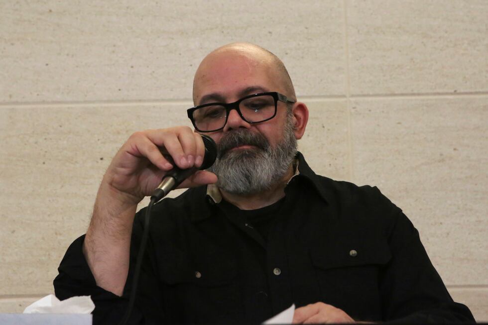 Francisco Xavier López Miranda, hijo de Xavier López "Chabelo" , en una conferencia de prensa...