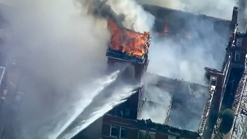 The Historic Floyd County Courthouse in Rome caught fire Monday.