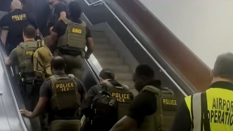 ICE agents at Atlanta airport, March 23, 2026