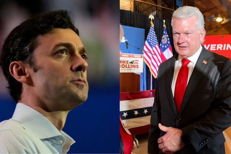 Collins is challenging Ossoff in Georgia's 2026 U.S. Senate race.