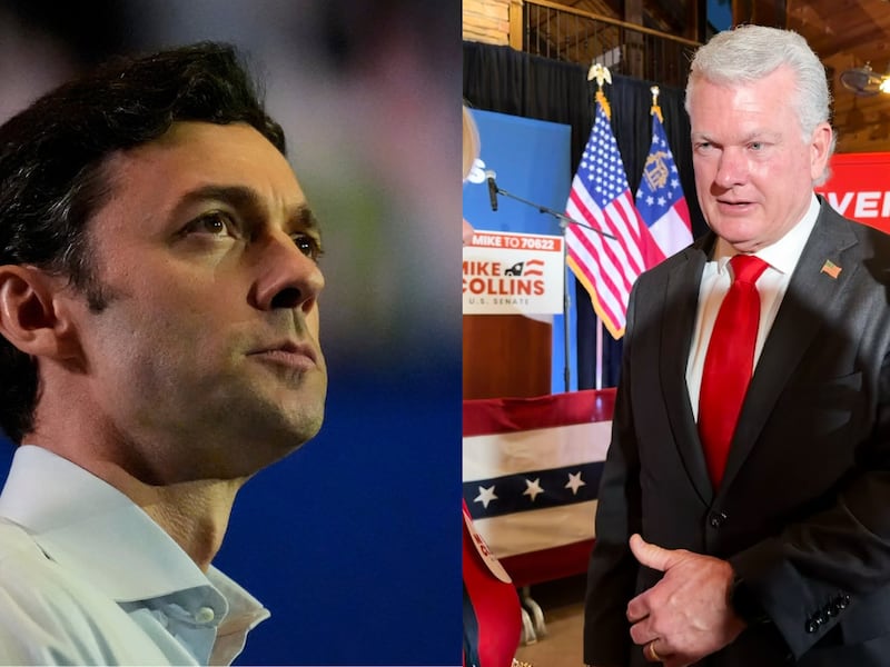 Collins is challenging Ossoff in Georgia's 2026 U.S. Senate race.