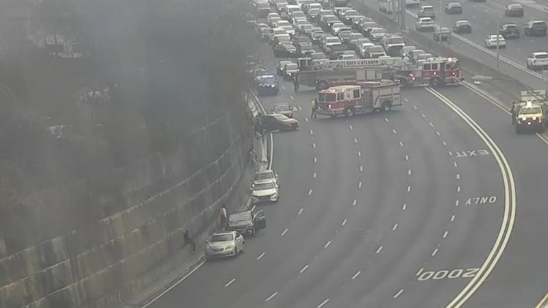 All lanes closed on I-75 in Atlanta.