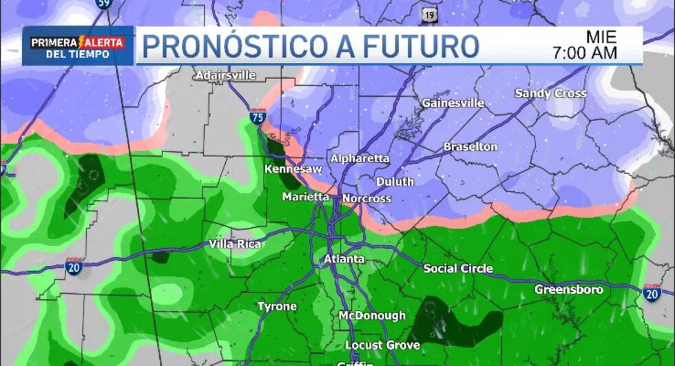 Uno de los modelos sugiere que la precipitación invernal podría caer en el norte de la zona...