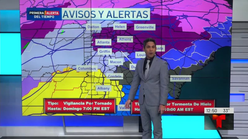 PRIMERA ALERTA DEL TIEMPO | Tormenta invernal trae hielo y la posibilidad de tornados